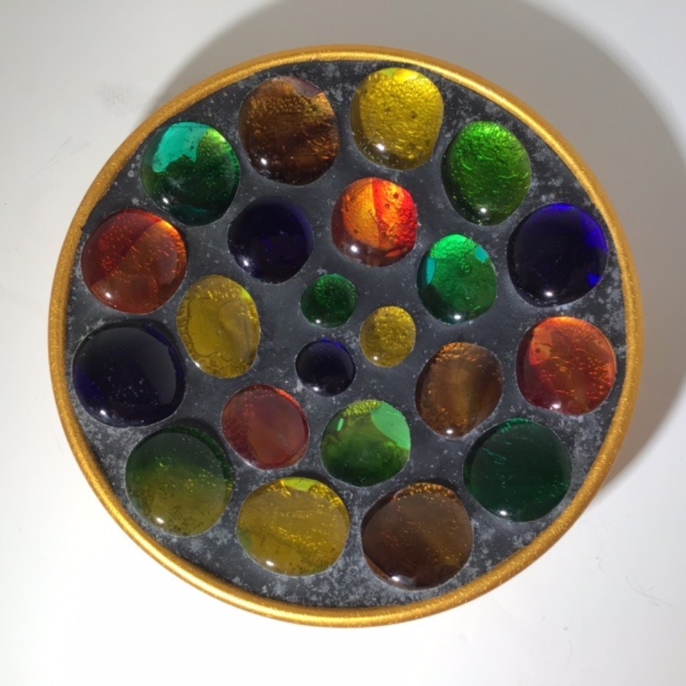 Vintage Retro Glass Trinket Dish